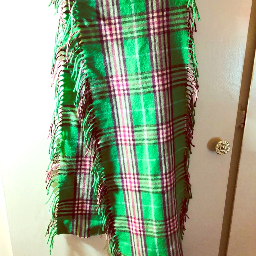 Burberry style print cashmere scarf, soft & long